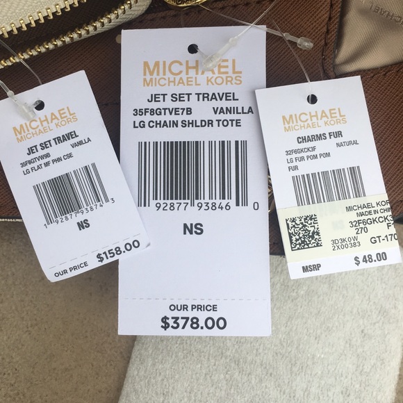 3PCS Michael Kors Jet Set Chain Tote Wallet Charms - Picture 6 of 6